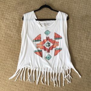Cute boho fringe T-shirt/blouse